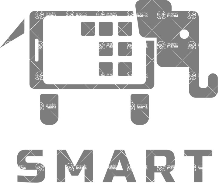 Business Logo Templates - vector graphics in a pack from GraphicMama - Elephant Logo Design for IT Company